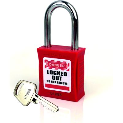 PL201-RED Lockout Tagout Safety Padlock Red PL201-RED Lockout Tagout Safety Padlock Red